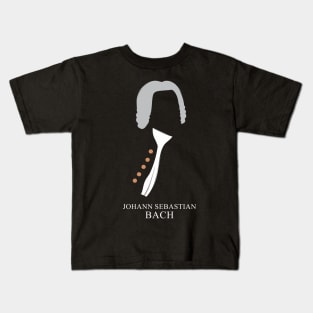 Johann Sebastian Bach - Minimalist Portrait Kids T-Shirt